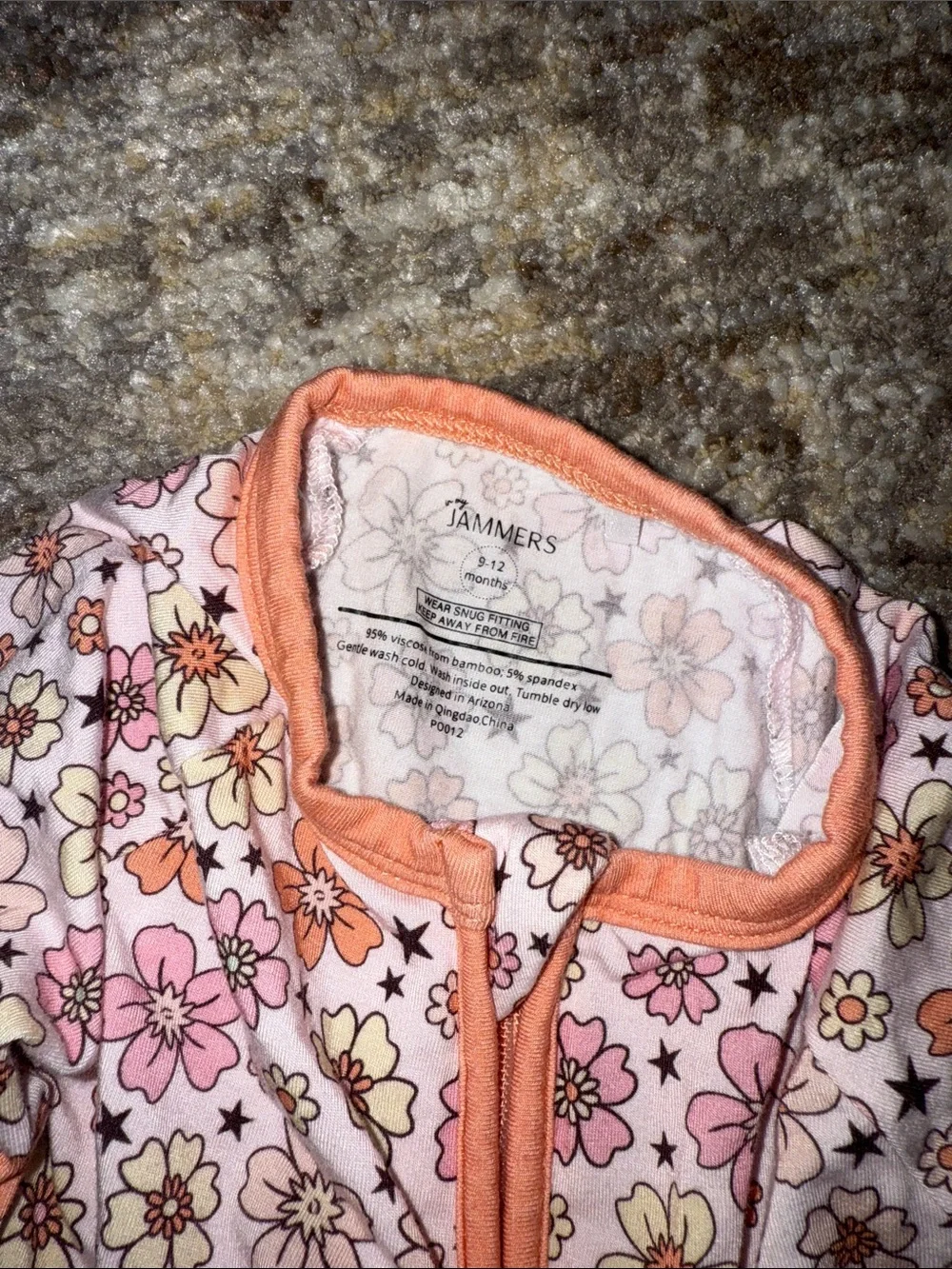 In my jammers orange floral bamboo